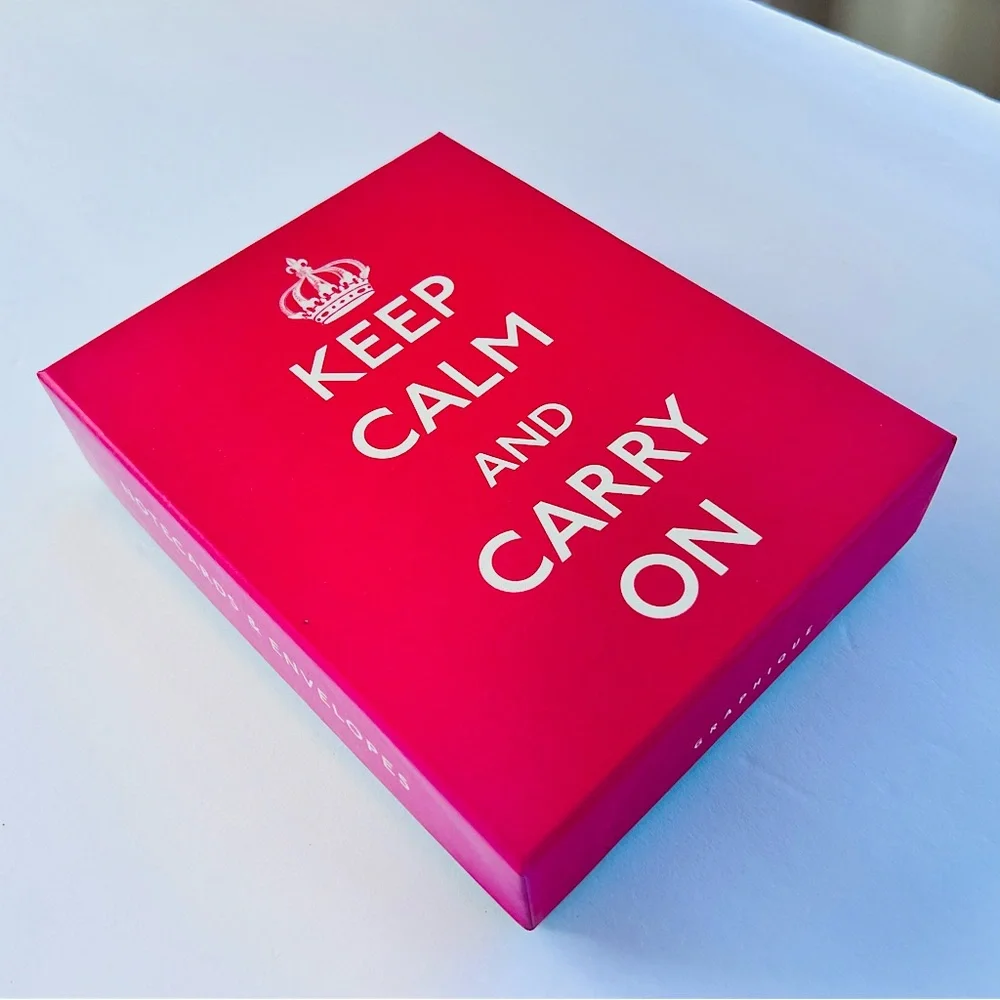 Keep Calm and Carry On Card Set 7 Blank Cards 8 Envelopes Matching Box